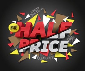 Super sale poster creative template vector 01