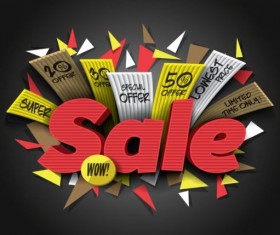 Super sale poster creative template vector 02