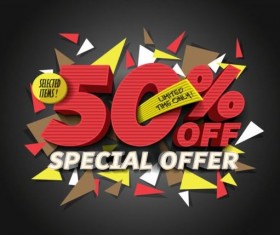 Super sale poster creative template vector 10