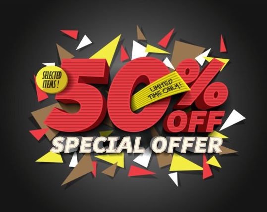 Super sale poster creative template vector 10