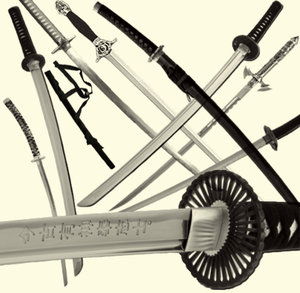 Swords-Katana Samurai photoshop brushes set