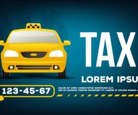 Texi 24 hour service poster vector material 05