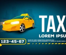 Texi 24 hour service poster vector material 06