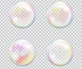 Transparent bubble vector illustration 03