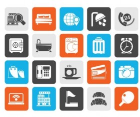 Travel services icons set 01