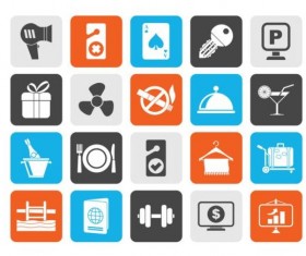 Travel services icons set 02