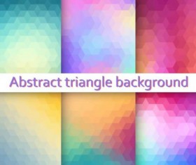 Triangle with blurs background vector 02