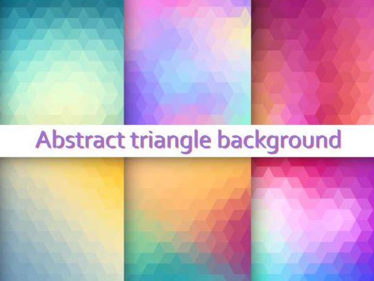 Triangle with blurs background vector 02