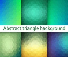 Triangle with blurs background vector 05