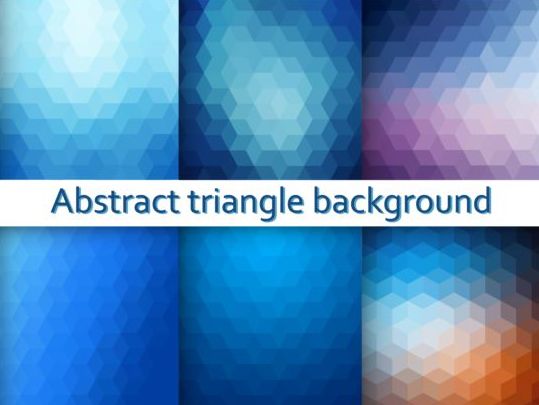 Triangle with blurs background vector 06