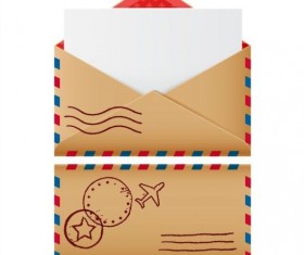 Two mail icons retro vector