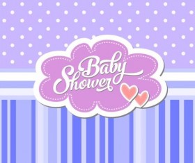 Vector baby shower card template set 08