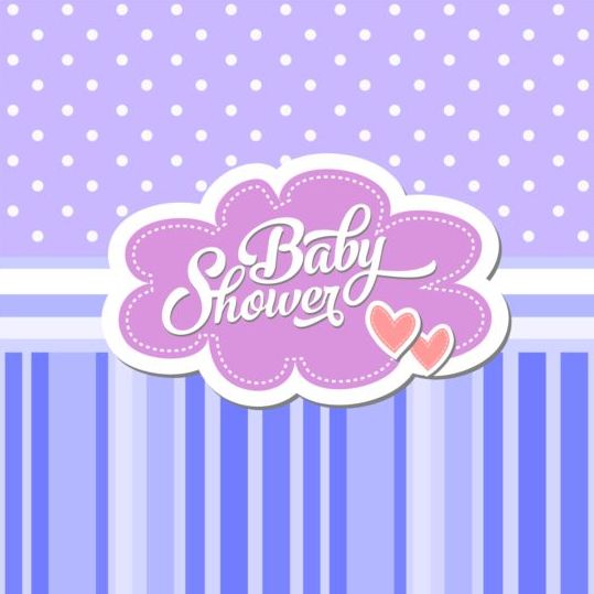 Vector baby shower card template set 08
