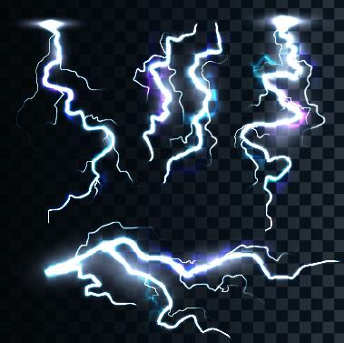 Vector lightning illustration set 01 free download