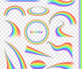 Vector rainbow illustration set 01