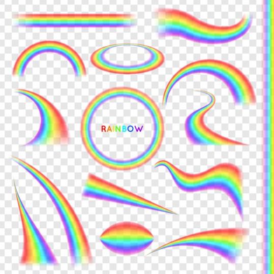 Vector rainbow illustration set 01