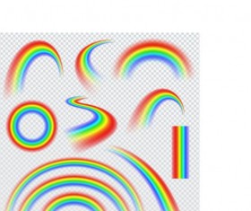Vector rainbow illustration set 03
