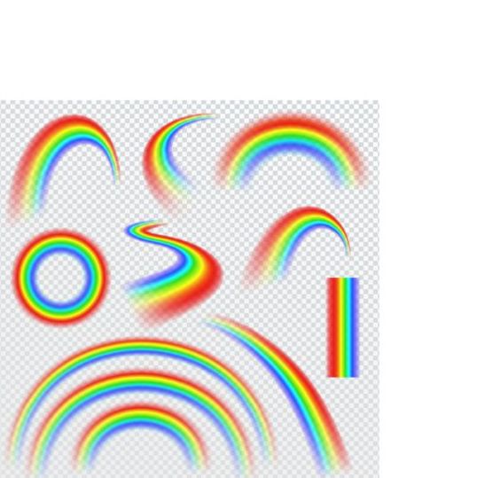 Vector rainbow illustration set 03