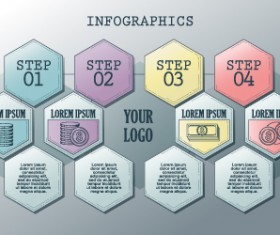 Vintage banners infographic template vectors set 02