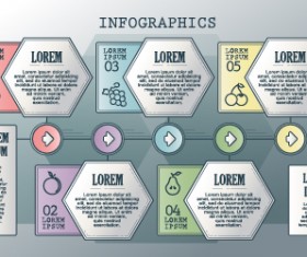 Vintage banners infographic template vectors set 03
