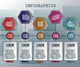 Vintage banners infographic template vectors set 05