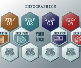 Vintage banners infographic template vectors set 06
