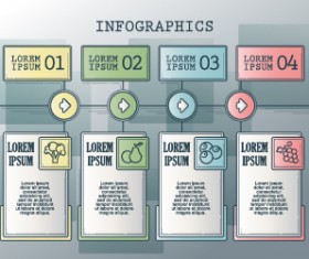 Vintage banners infographic template vectors set 08