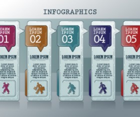 Vintage banners infographic template vectors set 10