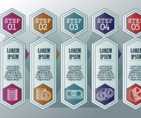 Vintage banners infographic template vectors set 11