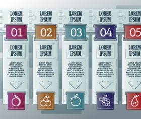 Vintage banners infographic template vectors set 12
