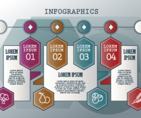 Vintage banners infographic template vectors set 13