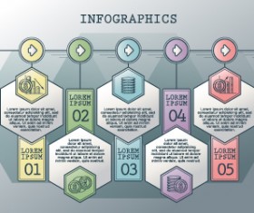 Vintage banners infographic template vectors set 15