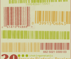 Vintage barcode photoshop brushes