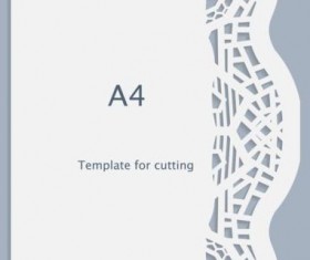 White A4 paper with lace vector material 10