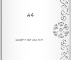 White A4 paper with lace vector material 18