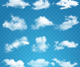 White Clouds Vector For Free Download