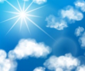 White clouds with blue sky vector 03