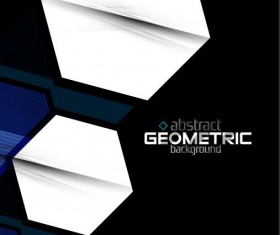 White geometric with abstract background vector