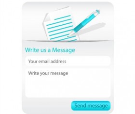 Write us a message interface vector