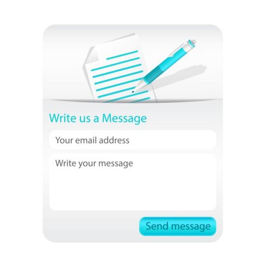 Write us a message interface vector