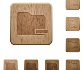 folder remove wooden icons