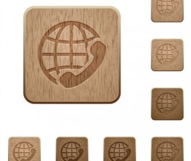 international call wooden icons