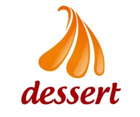 orange ice cream logo vector