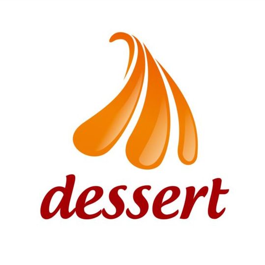 orange ice cream logo vector