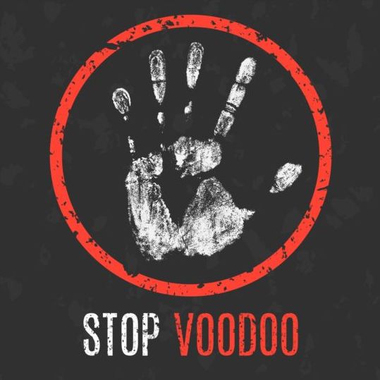 stop voodoo sign vector