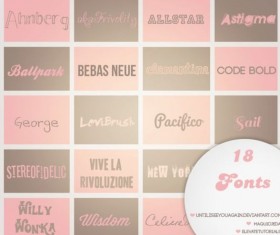 18 Kind Commonly used fonts set