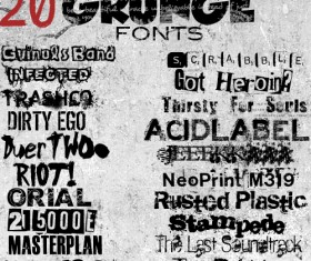 20 Kind grunge fonts