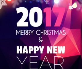 2017 New Year with christmas party flyer vectors set 06