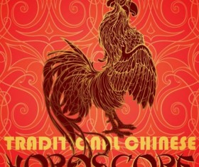 2017 New Year with cock year background vector 02