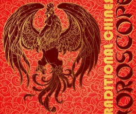 2017 New Year with cock year background vector 04